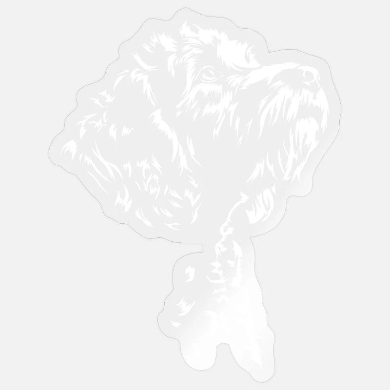Cockapoo Silhouette Hunde Hund Wilsigns - Sticker Größe S (10 x 10 cm) - Transparent glänzend