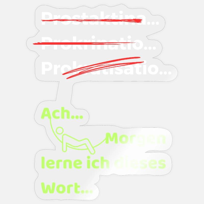 Procrastination Blague Drôle Dire Hamac Sticker taille S (10 x 10 cm)