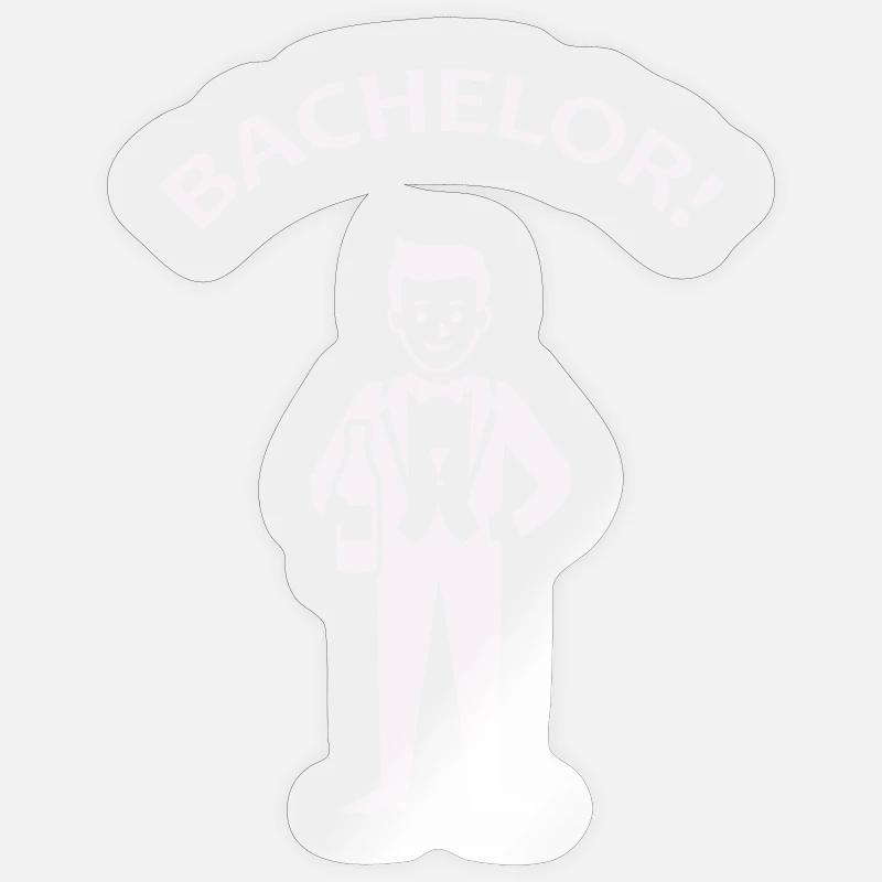 Feierlicher Junggesellenabschied Humor - Sticker Größe S (10 x 10 cm) - Transparent glänzend