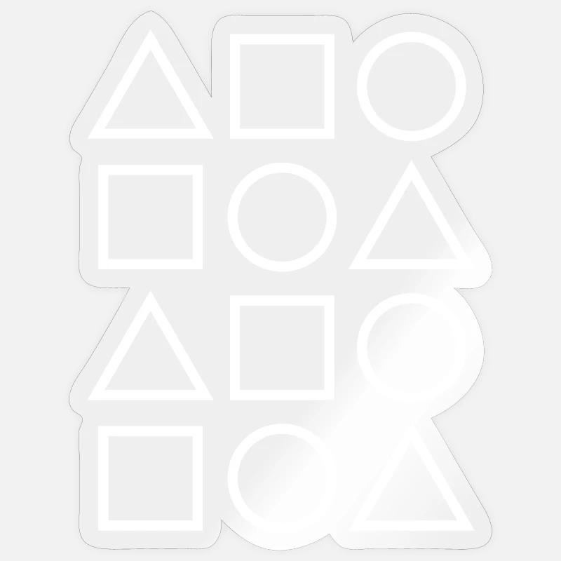 Geometric Glyph Grid Sticker size S (10 x 10 cm)