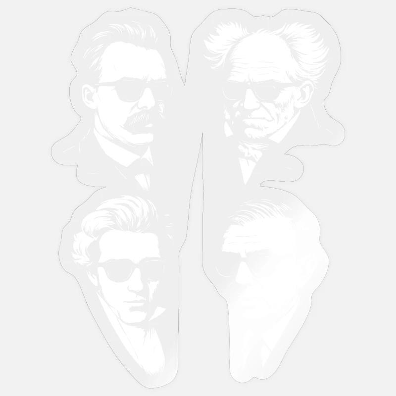 Existentialism philosophy design Sticker size S (10 x 10 cm)