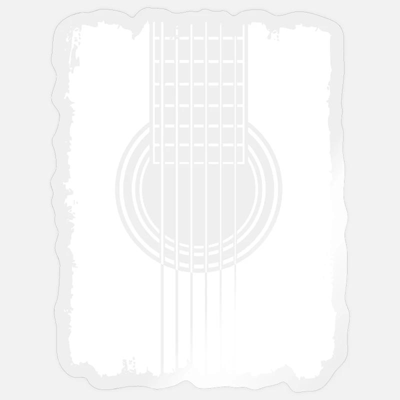 Guitar Poster Graffiti Style - Sticker size S (10 x 10 cm) - transparent glossy