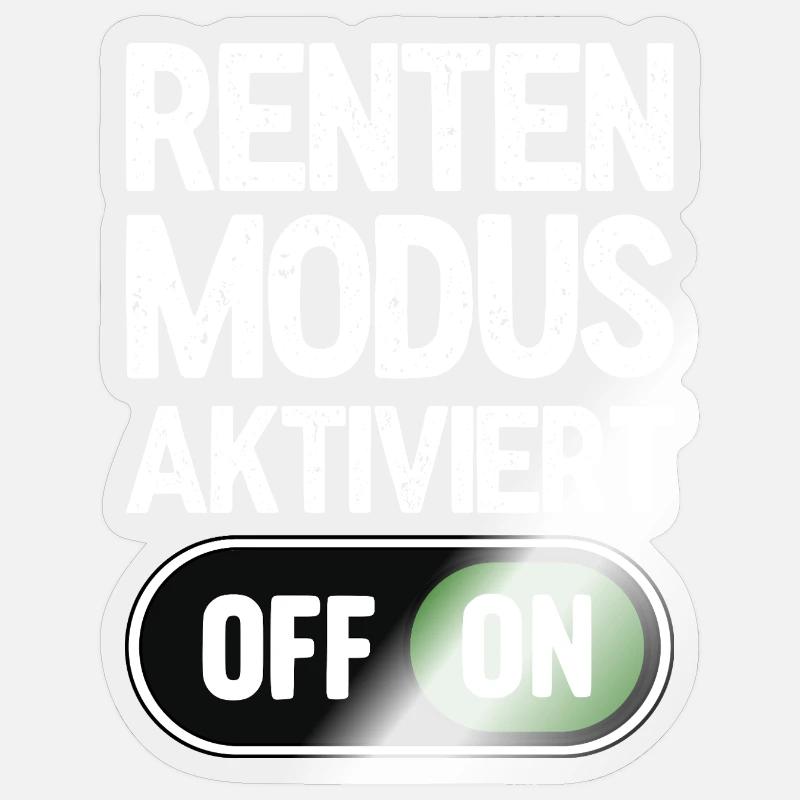 Retirement mode enabled - Sticker size S (10 x 10 cm) - transparent glossy