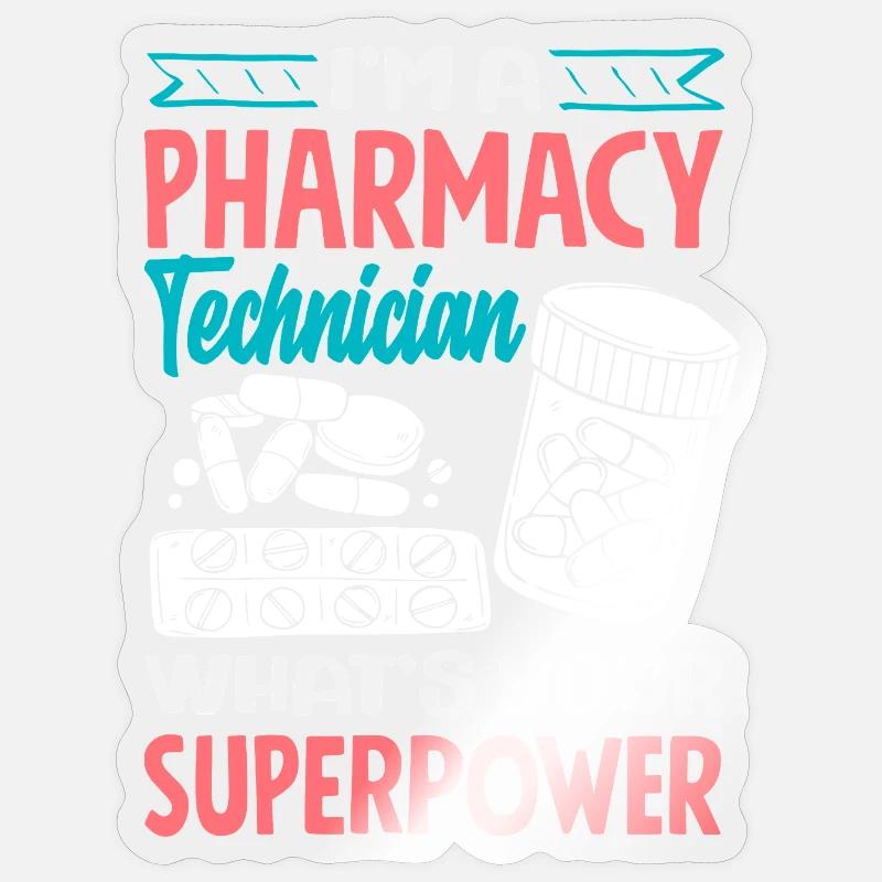 Pharmacist Pharmaceutical Technical - Sticker size S (10 x 10 cm) - transparent glossy
