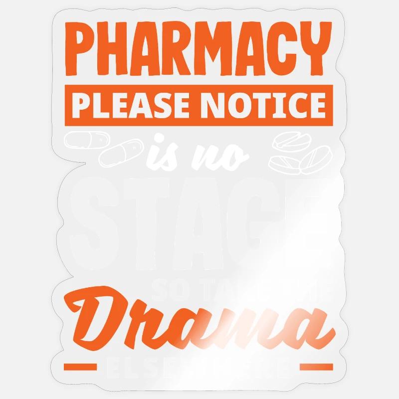 Pharmacien Technicien Pharmaceutique - Sticker taille S (10 x 10 cm) - brillant transparent
