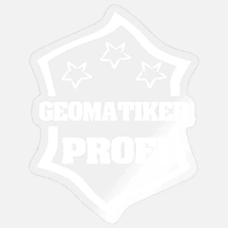 Beruf Geomatiker - Sticker Größe S (10 x 10 cm) - Transparent glänzend