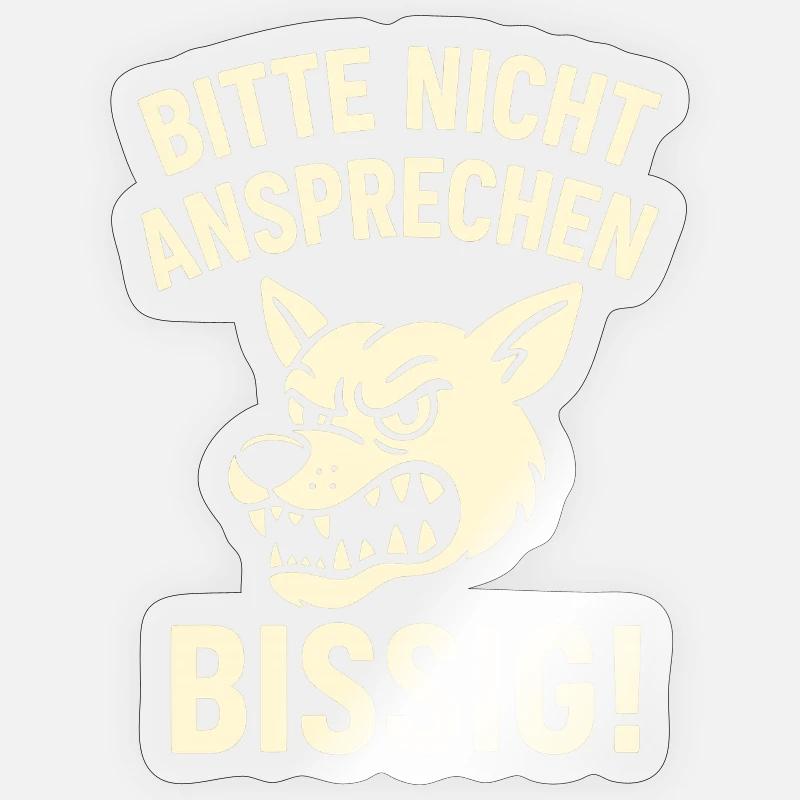 Bitte Nicht Ansprechen Sticker Größe S (10 x 10 cm)