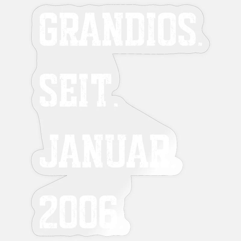 20e anniversaire janvier 2006 - Sticker taille S (10 x 10 cm) - brillant transparent