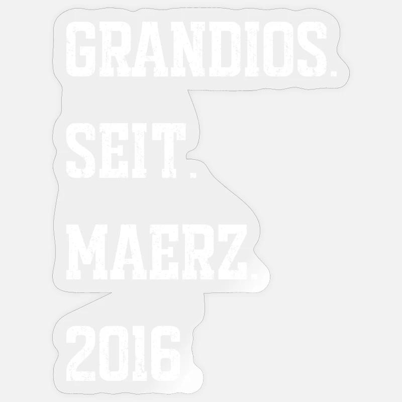 Anniversaire : mars 2016 - Sticker taille S (10 x 10 cm) - brillant transparent