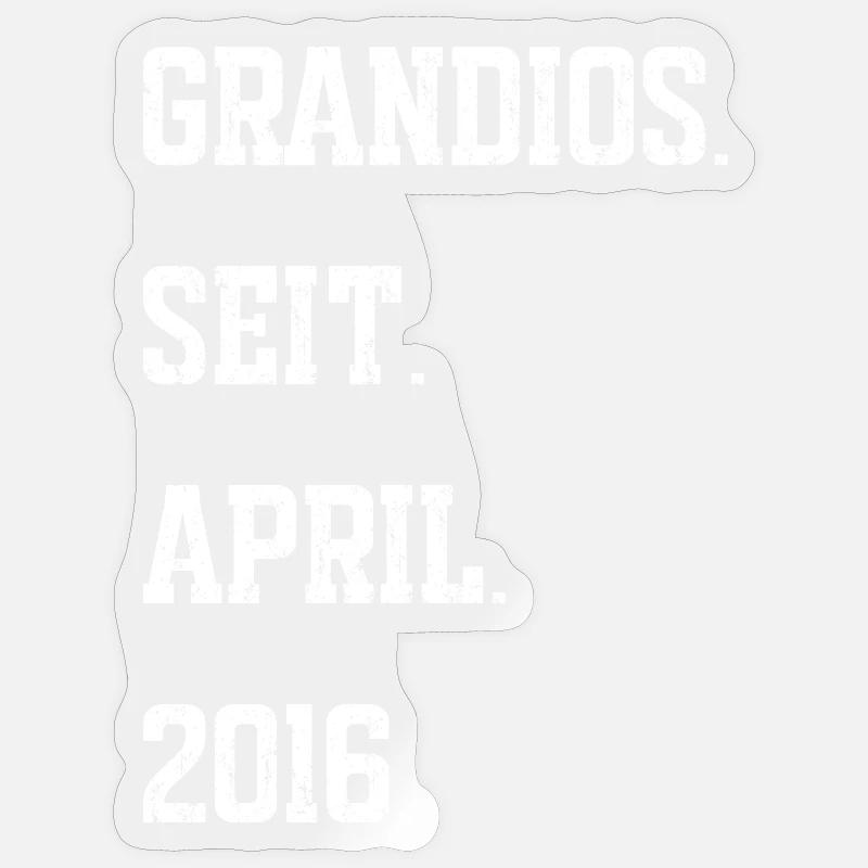 Anniversaire avril 2016 - Sticker taille S (10 x 10 cm) - brillant transparent