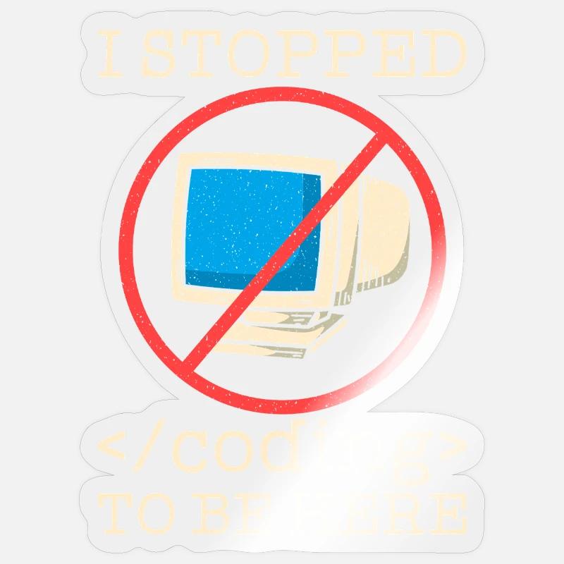 Coding witziger Spruch Prgrammierer Sticker Größe S (10 x 10 cm)