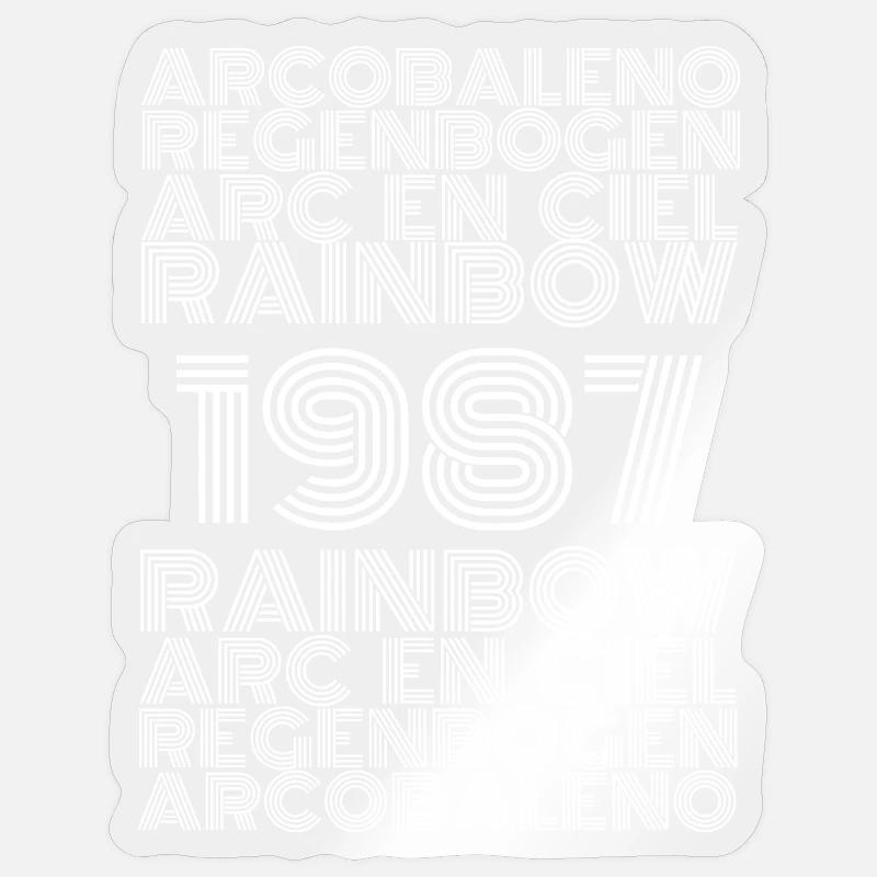 Rainbow 1987 Sticker Größe S (10 x 10 cm)