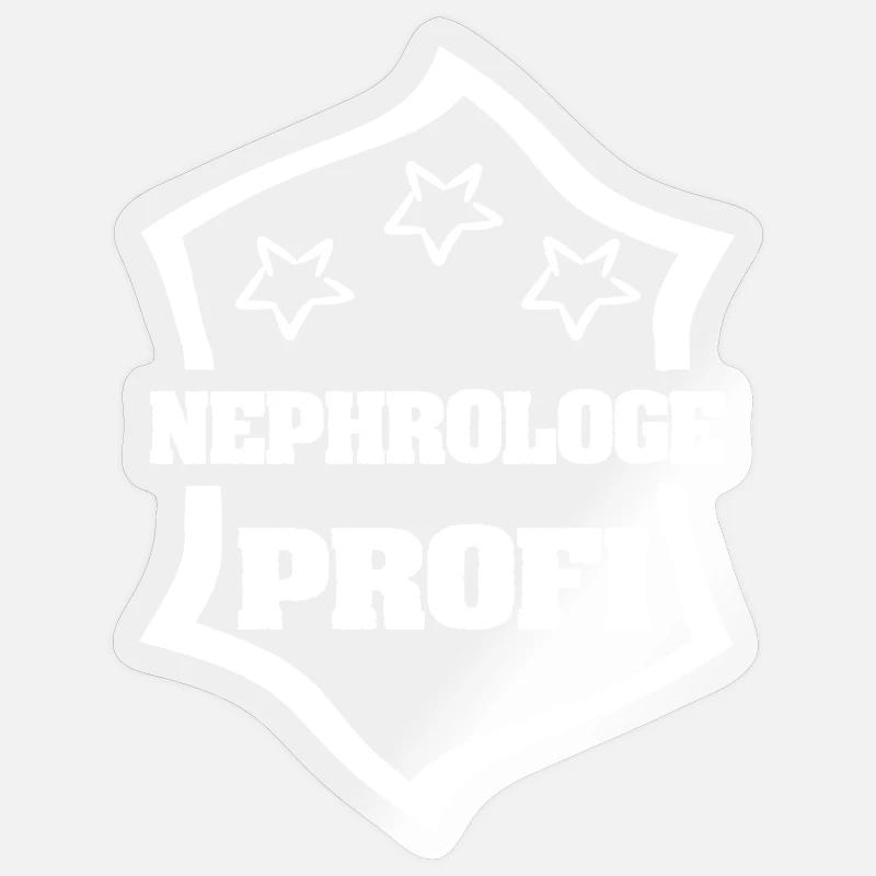 Nephrologist as work - Sticker size S (10 x 10 cm) - transparent glossy