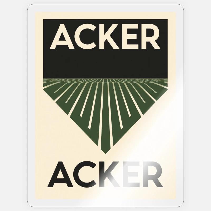 Acker minimalitisch 1930 Poster Sticker Größe S (10 x 10 cm)