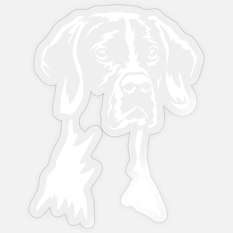 English Pointer "Black Edition" - Sticker Größe S (10 x 10 cm) - Transparent glänzend