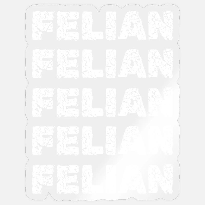FELIAN - Sticker taille S (10 x 10 cm) - brillant transparent