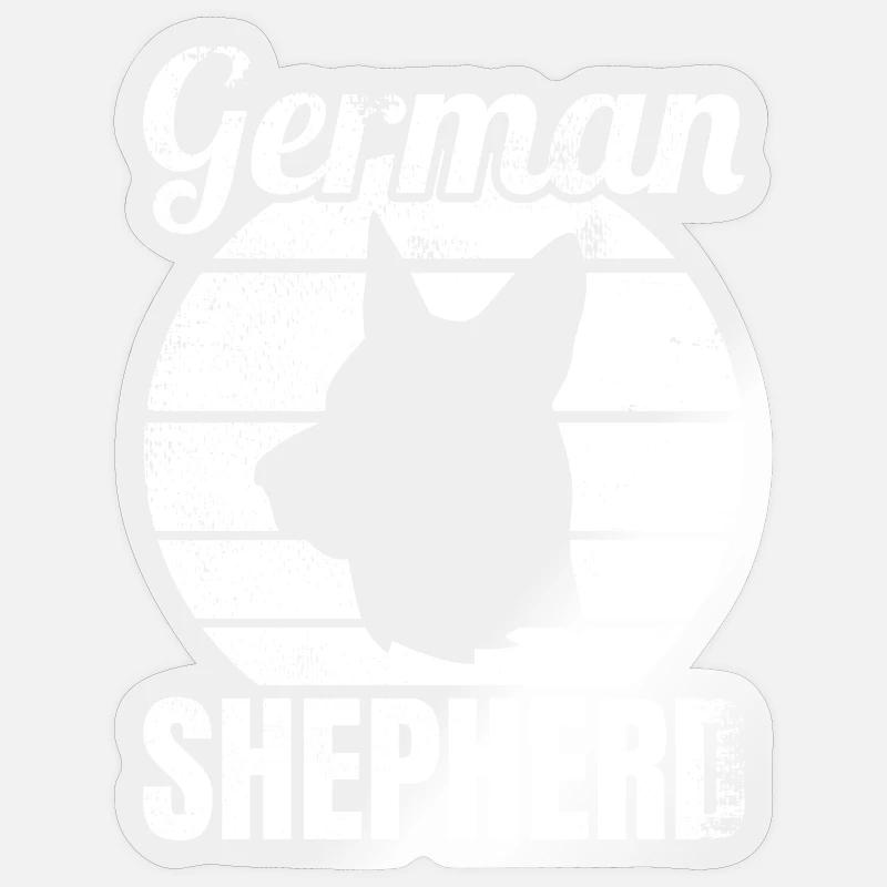 German Shepherd - Sticker Größe S (10 x 10 cm) - Transparent glänzend