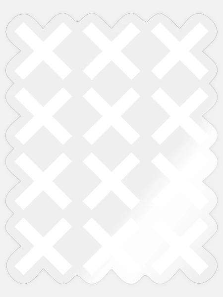 Kreuzmuster-Design. Ideales Geschenk für Musterdesign - Sticker Größe S (10 x 10 cm) - Transparent glänzend