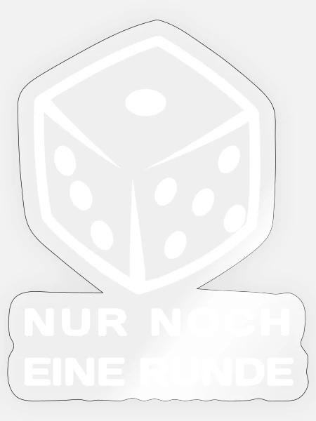 Nur noch eine Runde - Sticker Größe S (10 x 10 cm) - Transparent glänzend