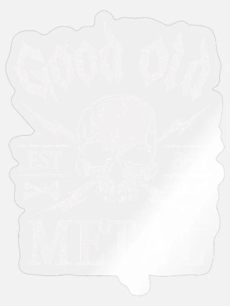 Good old metal - Sticker Größe S (10 x 10 cm) - Transparent glänzend