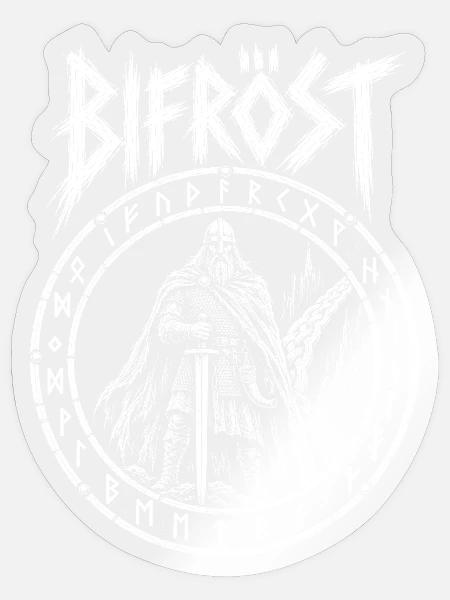 Bifröst – Der Wächter der Brücke - Sticker Größe S (10 x 10 cm) - Transparent glänzend