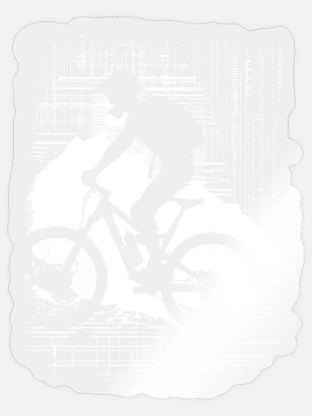 Mountainbike Liebhaber - Sticker Größe S (10 x 10 cm) - Transparent glänzend