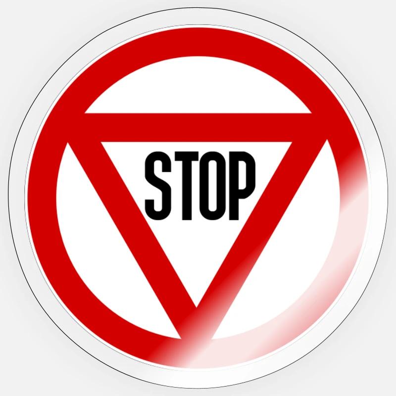 Fig-_50_-_Arresto_all-incrocio_-_1959 - Sticker formato S (10 x 10 cm) - trasparente lucido