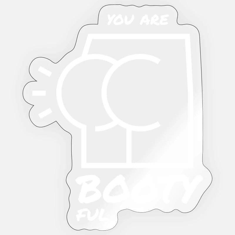 Bootyful Sticker size S (10 x 10 cm)