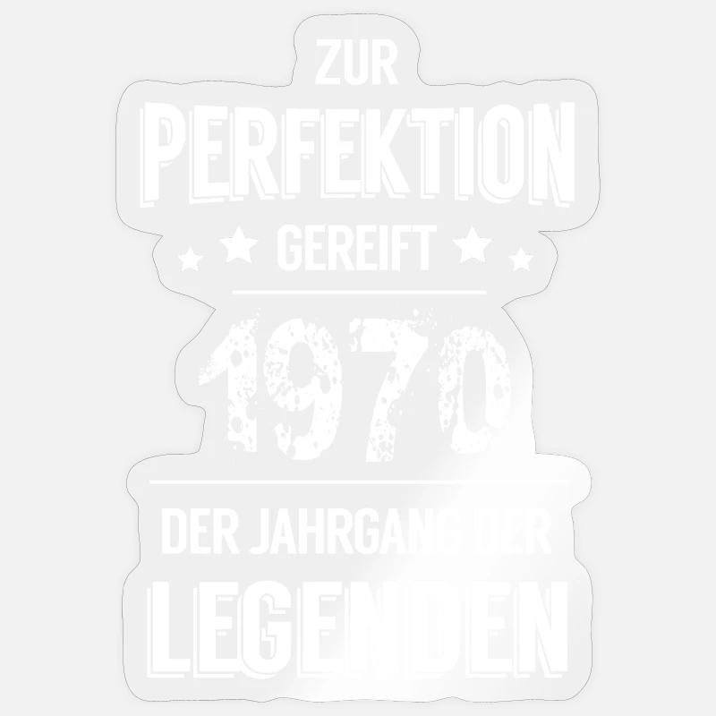 Legenden 1970 - Sticker Größe S (10 x 10 cm) - Transparent glänzend