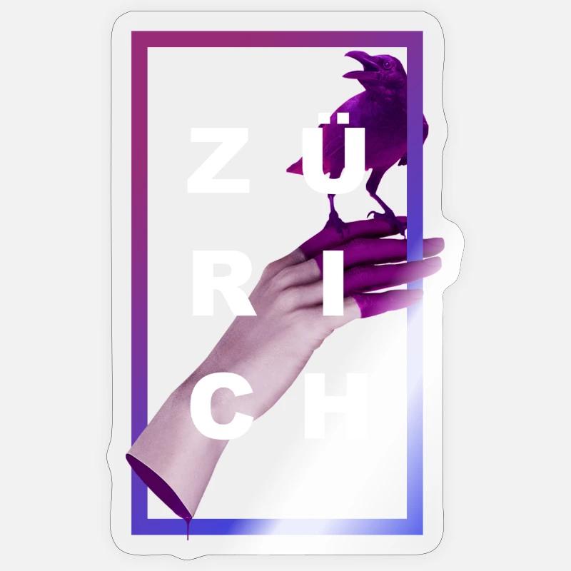 ZURICH - Sticker size S (10 x 10 cm) - transparent glossy