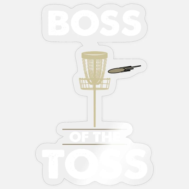 Disc Golf - Sticker taille S (10 x 10 cm) - brillant transparent