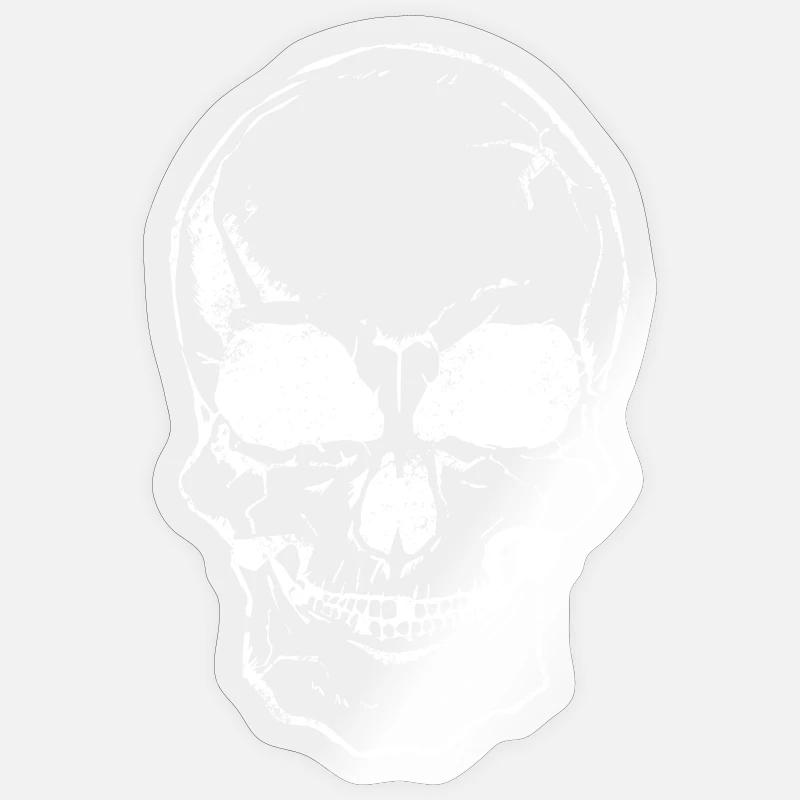 scull chalk white Sticker size S (10 x 10 cm)