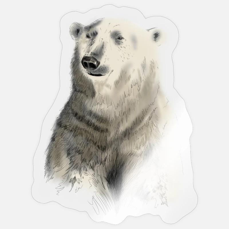 Polar Bear - Sticker size S (10 x 10 cm) - transparent glossy