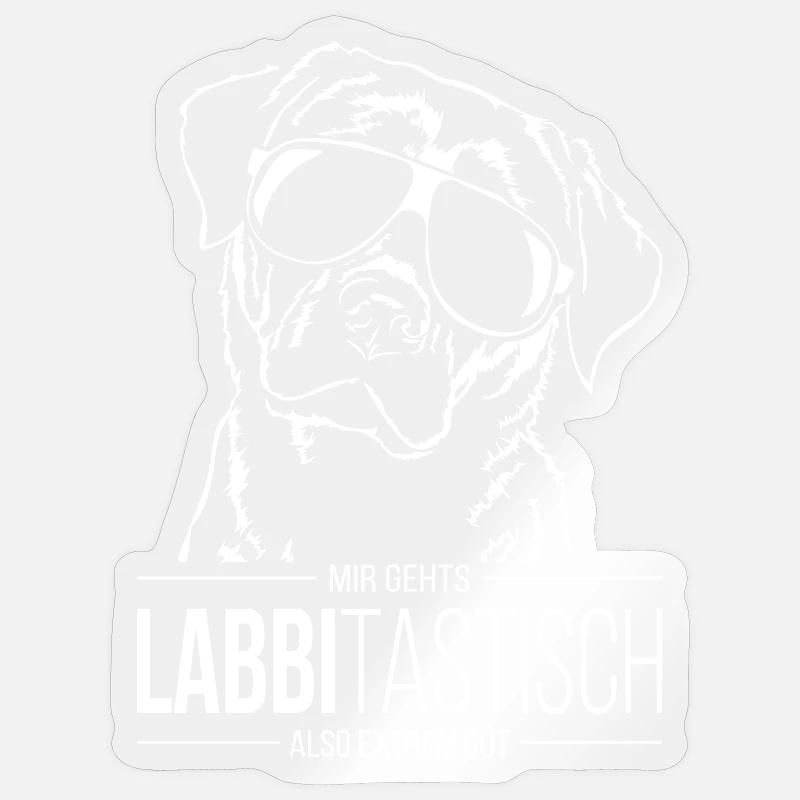 LABBITASTISCH Labrador Labbi Hunde Spruch Wilsigns - Sticker Größe S (10 x 10 cm) - Transparent glänzend