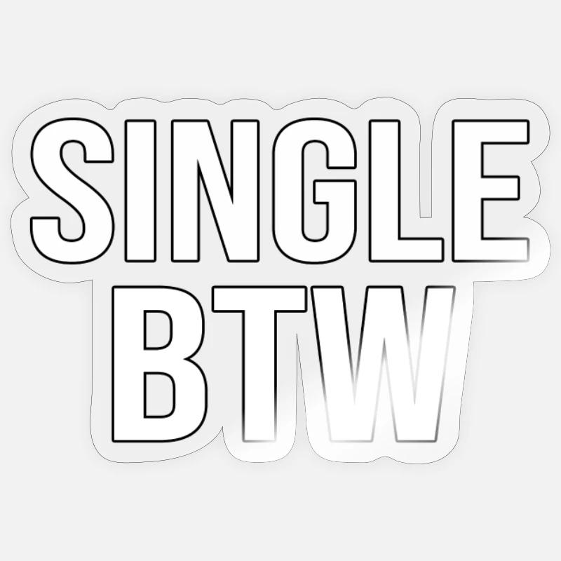 Single BTW Bold Monochrome Sticker Größe S (10 x 10 cm)