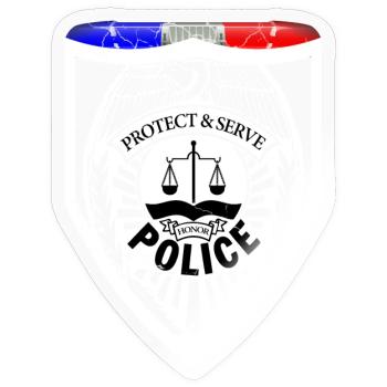 Polizist - Sticker Größe S (10 x 10 cm) - Transparent glänzend - Vorne
