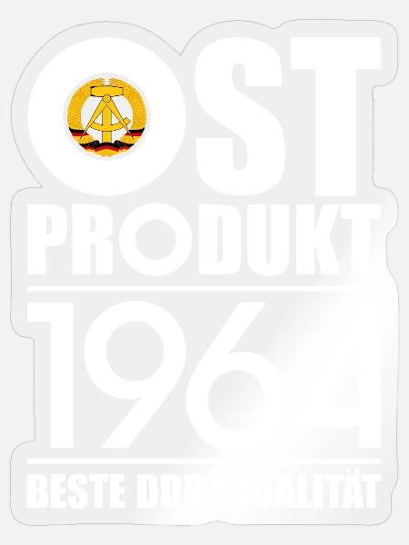 OSTPRODUKT 1964 DDR OSSI 62. GEBURTSTAG - Sticker Größe S (10 x 10 cm) - Transparent glänzend