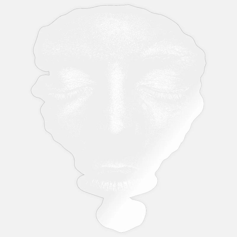 Gesicht - Sticker Größe S (10 x 10 cm) - Transparent glänzend
