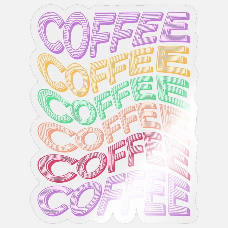 Coffee - Coffee lover design - Sticker size S (10 x 10 cm) - transparent glossy
