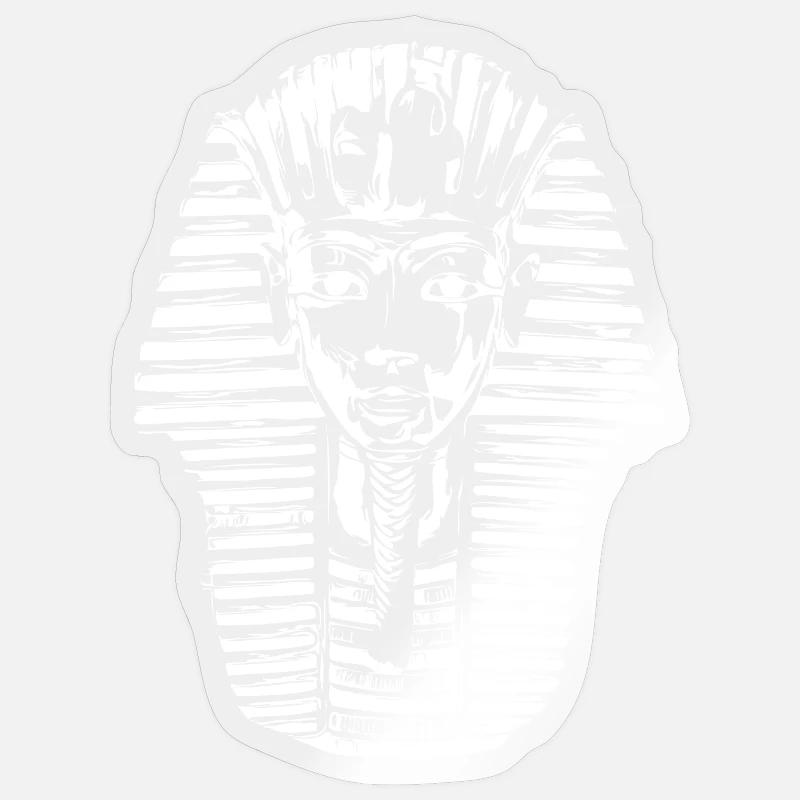 Pharao Tutanchamun  - Sticker Größe S (10 x 10 cm) - Transparent glänzend