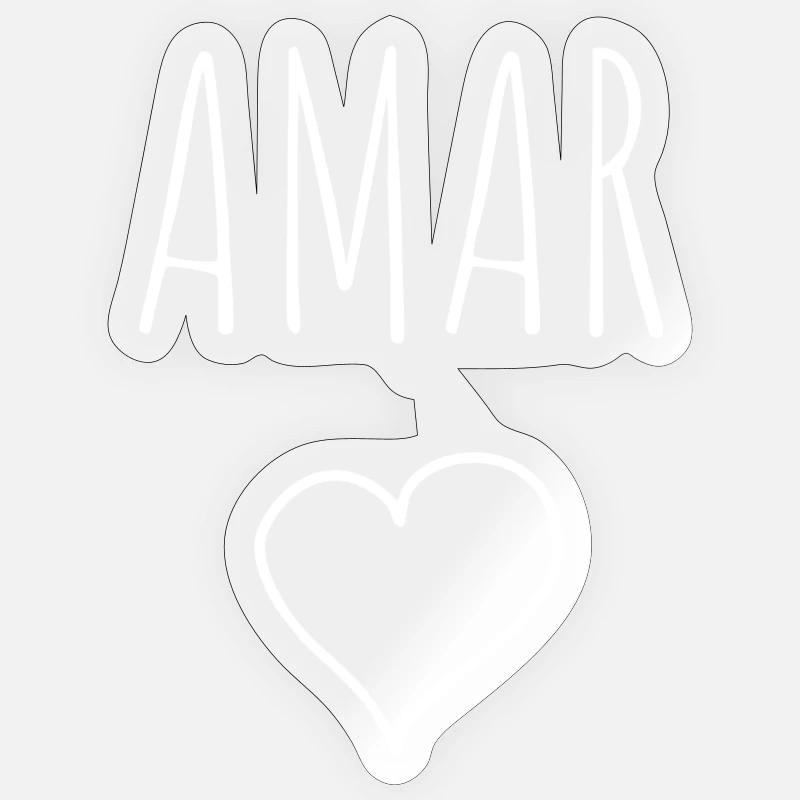 AMAR corazón Sticker size S (10 x 10 cm)