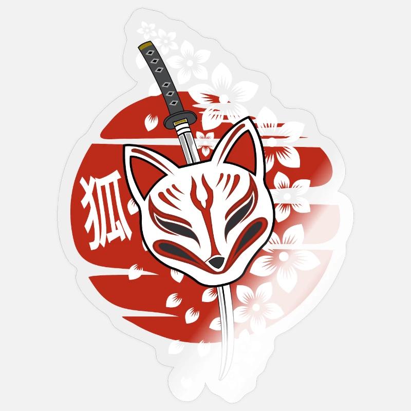 Kit de masque d’anime japonais - Sticker taille S (10 x 10 cm) - brillant transparent