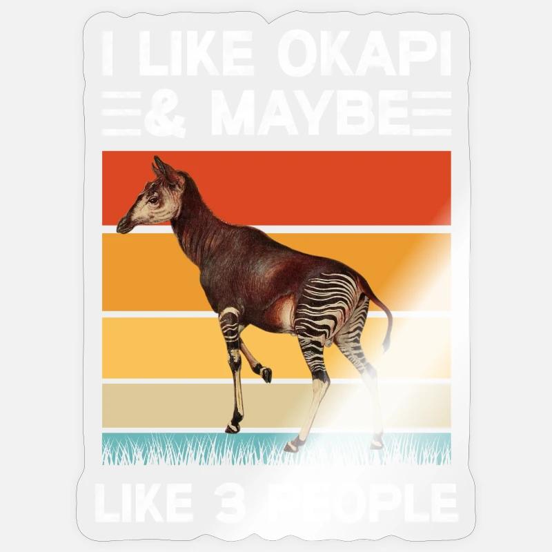 Ich mag Okapi Sticker Größe S (10 x 10 cm)