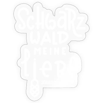 Schwarzwald meine Liebe - Sticker Größe S (10 x 10 cm) - Transparent glänzend - Vorne