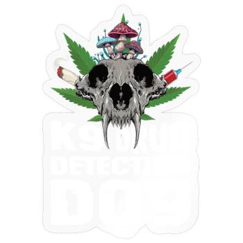 Dog Police Service Dog Drugs - Sticker size S (10 x 10 cm) - transparent glossy - Front