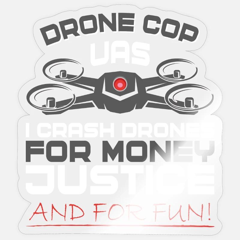 Drone, Drones, Police, Drone Pilot, Policeman Sticker size S (10 x 10 cm)