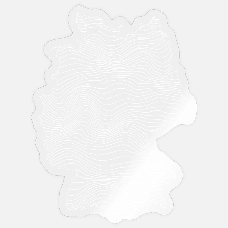 Germany Abstract Map - Sticker Größe S (10 x 10 cm) - Transparent glänzend