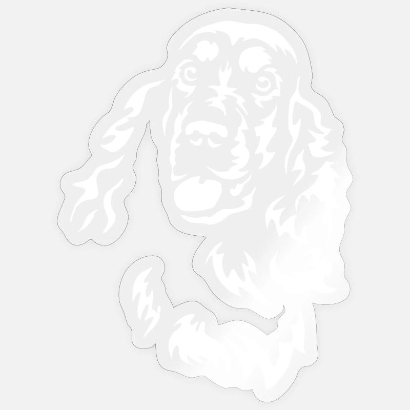Cocker Spaniel Head « Black Edition » - Sticker taille S (10 x 10 cm) - brillant transparent