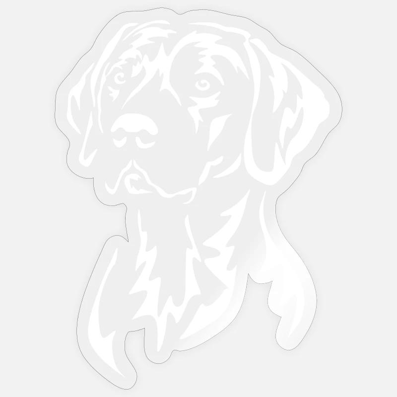 Rhodesian Ridgeback Head « Black Edition » - Sticker taille S (10 x 10 cm) - brillant transparent