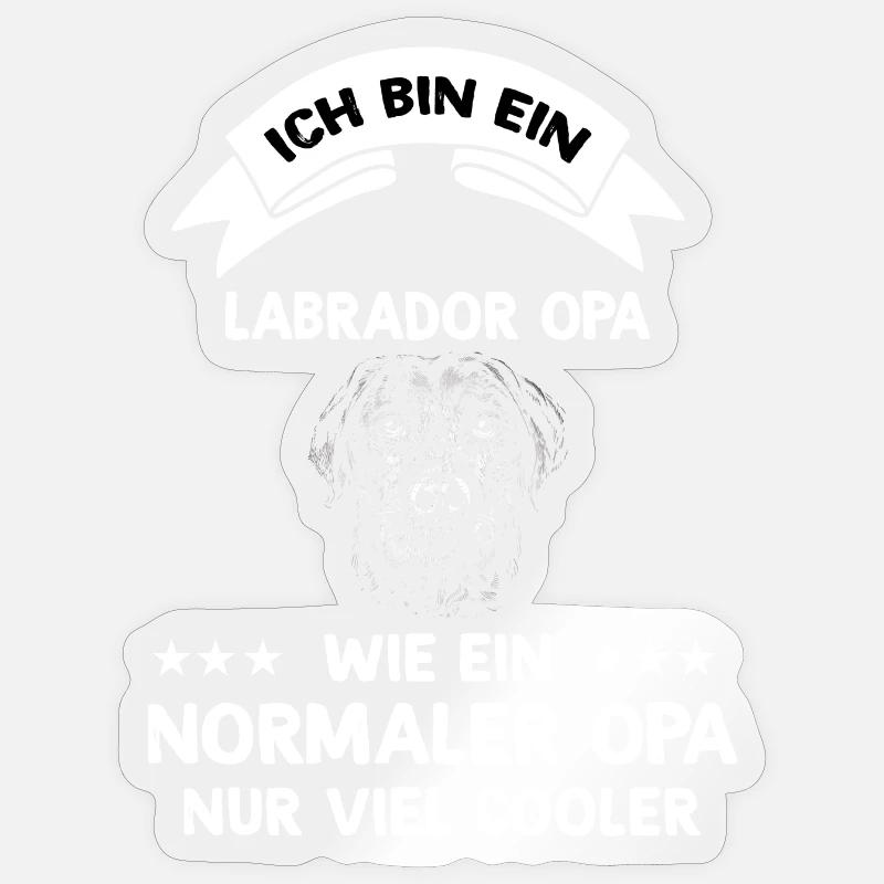 Ich bin ein Labrador Opa - Sticker Größe S (10 x 10 cm) - Transparent glänzend
